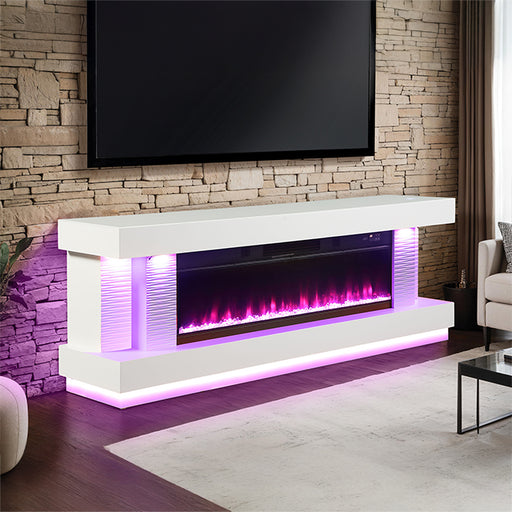 Peseux 71" TV Stand w/ Electric Fire Place - California Furniture (Coachella, CA)
