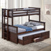 University Twin/Full Bunk Bed Grey, Walnut, & White - California Furniture (Coachella, CA)