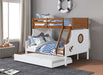 Nautia Twin/Full Bunk Bed Black & White - California Furniture (Coachella, CA)