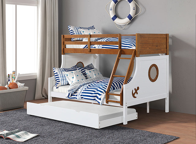 Nautia Twin/Full Bunk Bed Black & White - California Furniture (Coachella, CA)