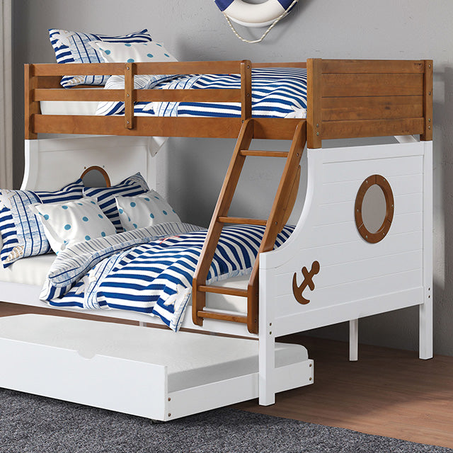 Nautia Twin/Full Bunk Bed Black & White - California Furniture (Coachella, CA)