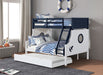 Nautia Twin/Full Bunk Bed Black & White - California Furniture (Coachella, CA)