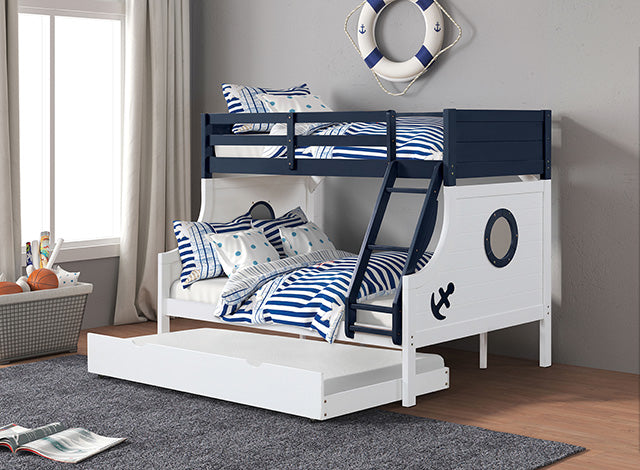 Nautia Twin/Full Bunk Bed Black & White - California Furniture (Coachella, CA)