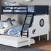 Nautia Twin/Full Bunk Bed Black & White - California Furniture (Coachella, CA)