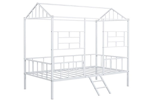 Rhonda Twin Loft Bed White, Silver, & Black - California Furniture (Coachella, CA)