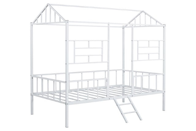 Rhonda Twin Loft Bed White, Silver, & Black - California Furniture (Coachella, CA)