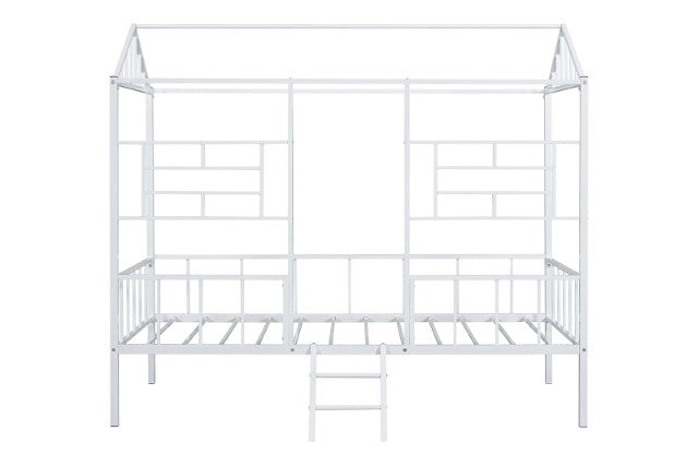 Rhonda Twin Loft Bed White, Silver, & Black - California Furniture (Coachella, CA)
