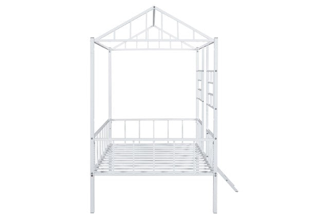 Rhonda Twin Loft Bed White, Silver, & Black - California Furniture (Coachella, CA)