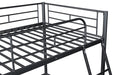 Myles Twin Loft Bed White, Silver & Black - California Furniture (Coachella, CA)