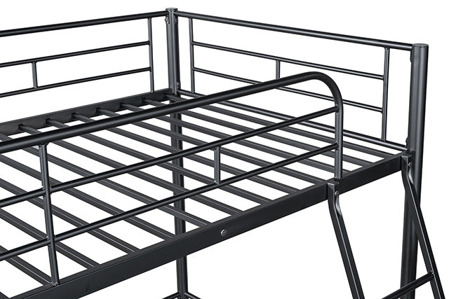 Myles Twin Loft Bed White, Silver & Black - California Furniture (Coachella, CA)
