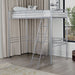Myles Twin Loft Bed White, Silver & Black - California Furniture (Coachella, CA)