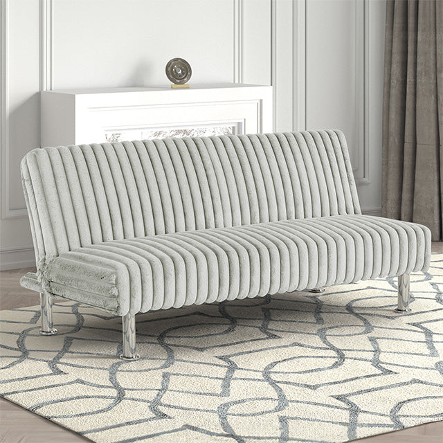 Hinwil Futon Sofa Bed Pink, Beige Grey, & Black - California Furniture (Coachella, CA)