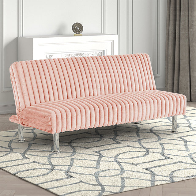 Hinwil Futon Sofa Bed Pink, Beige Grey, & Black - California Furniture (Coachella, CA)