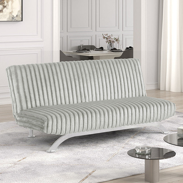 Villeneuve Futon Sofa Bed Black, Pink, & Grey - California Furniture (Coachella, CA)