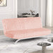 Villeneuve Futon Sofa Bed Black, Pink, & Grey - California Furniture (Coachella, CA)
