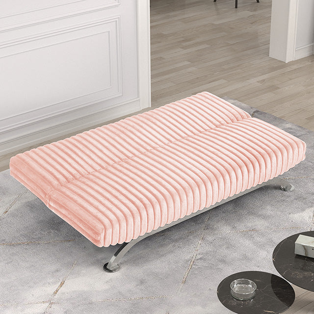 Villeneuve Futon Sofa Bed Black, Pink, & Grey - California Furniture (Coachella, CA)