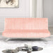 Villeneuve Futon Sofa Bed Black, Pink, & Grey - California Furniture (Coachella, CA)