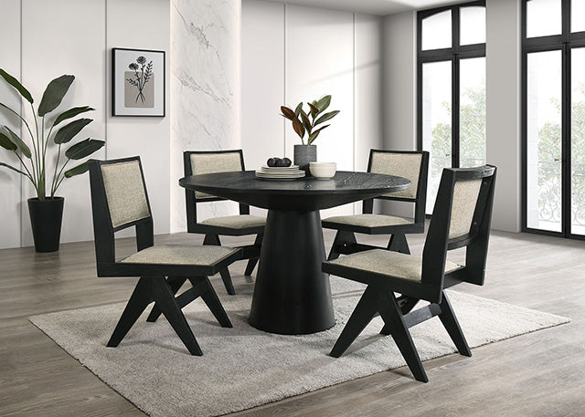 Tottenham 5 Pc Dining Table Set Black - California Furniture (Coachella, CA)