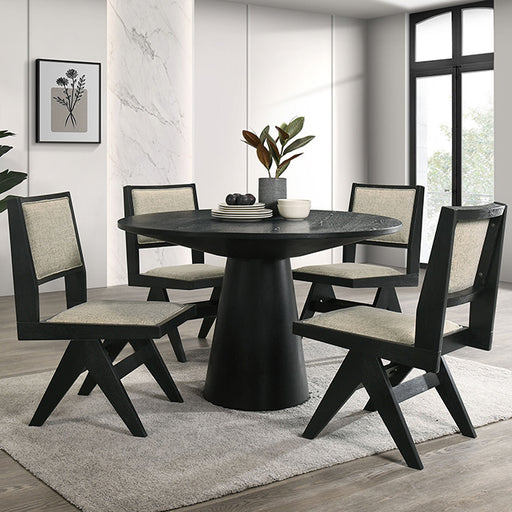 Tottenham 5 Pc Dining Table Set Black - California Furniture (Coachella, CA)