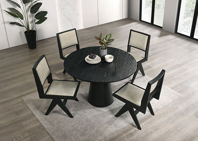 Tottenham 5 Pc Dining Table Set Black - California Furniture (Coachella, CA)