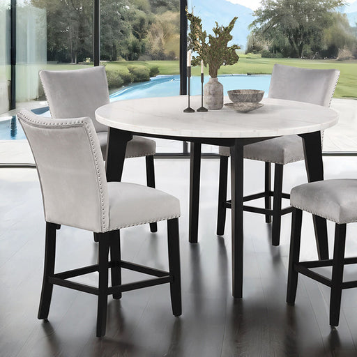 Sabro 5 Pc Counter Ht Table Set Black - California Furniture (Coachella, CA)
