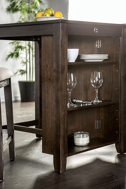 Lescles 3 Pc Counter Ht Set (1 Table + 2 Chairs) - California Furniture (Coachella, CA)