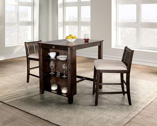 Lescles 3 Pc Counter Ht Set (1 Table + 2 Chairs) - California Furniture (Coachella, CA)
