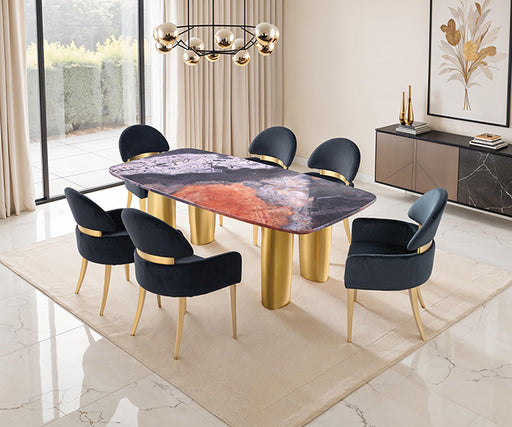 Northolt 7 Pc. Dining Table Set W/ Black Chair - California Furniture (Coachella, CA)