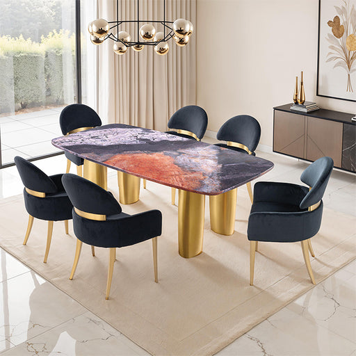 Northolt 7 Pc. Dining Table Set W/ Black Chair - California Furniture (Coachella, CA)