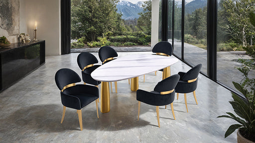 Northam 7 Pc. Dining Table Set W/ Black Chair - California Furniture (Coachella, CA)