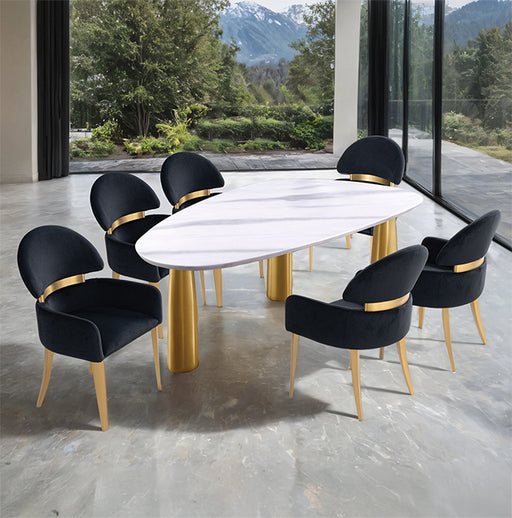 Northam 7 Pc. Dining Table Set W/ Black Chair - California Furniture (Coachella, CA)