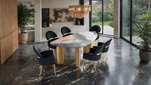 Northwich 7 Pc. Dining Table Set W/ Black Chair - California Furniture (Coachella, CA)