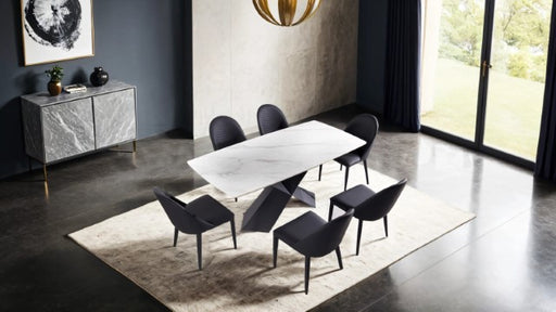 Lenvik 7 Pc Dining Table Set White - California Furniture (Coachella, CA)