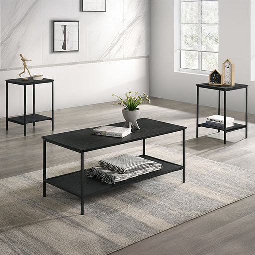 Pallas 3 Pc. Table Set Black - California Furniture (Coachella, CA)