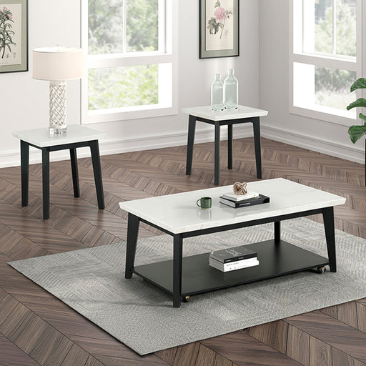 Thisted Square Marble End Table - California Furniture (Coachella, CA)