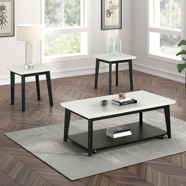 Thisted Square Marble End Table - California Furniture (Coachella, CA)