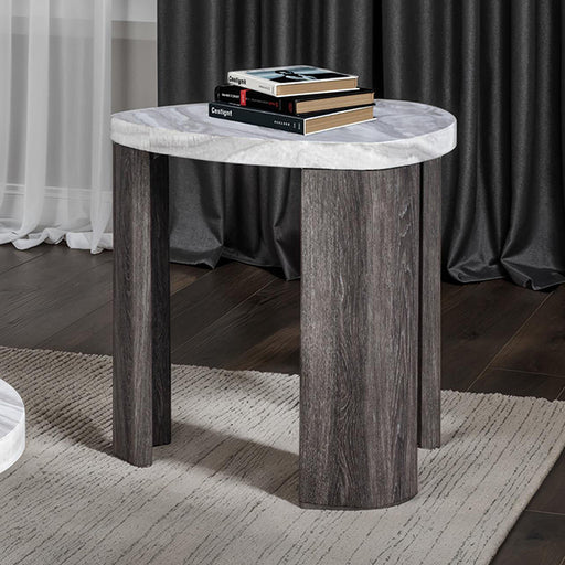 Levis Triangle End Table - California Furniture (Coachella, CA)
