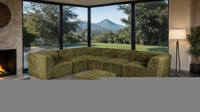 Nappi Large L-Sectional w/ Ottoman (Compressed Foam)