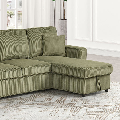Yves Sectional Green - California Furniture (Coachella, CA)