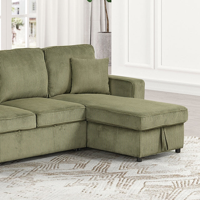 Yves Sectional Green - California Furniture (Coachella, CA)