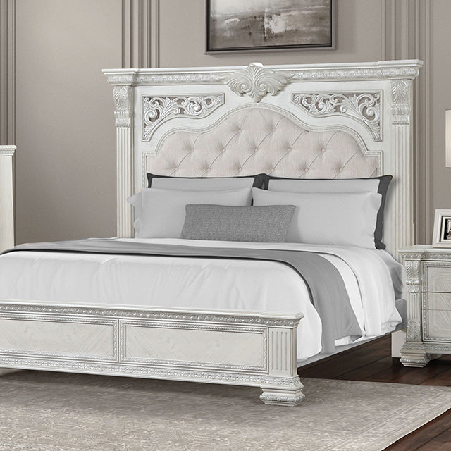 Promenade E.King & Queen Bed Brown & White - California Furniture (Coachella, CA)