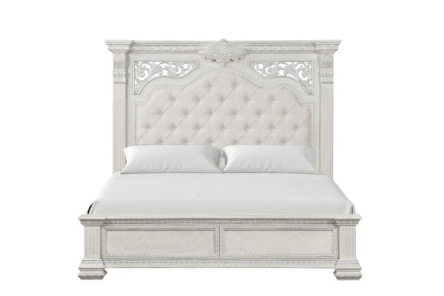 Promenade E.King & Queen Bed Brown & White - California Furniture (Coachella, CA)