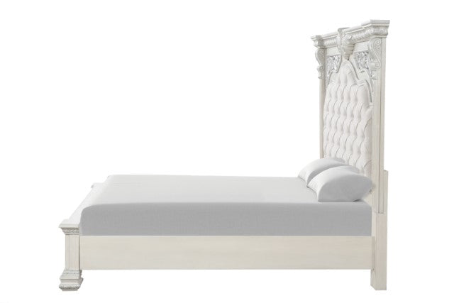 Promenade E.King & Queen Bed Brown & White - California Furniture (Coachella, CA)