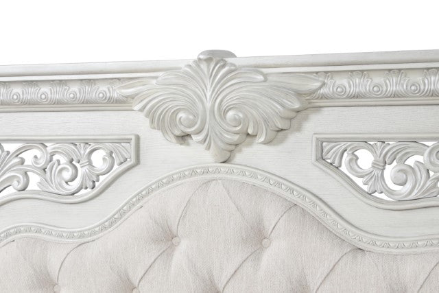 Promenade E.King & Queen Bed Brown & White - California Furniture (Coachella, CA)