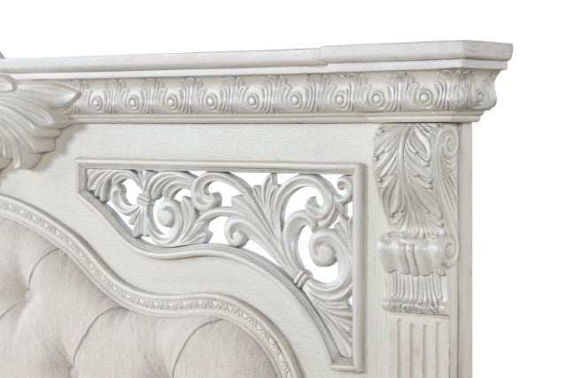 Promenade E.King & Queen Bed Brown & White - California Furniture (Coachella, CA)