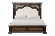 Promenade E.King & Queen Bed Brown & White - California Furniture (Coachella, CA)