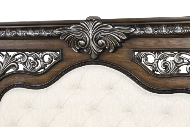 Promenade E.King & Queen Bed Brown & White - California Furniture (Coachella, CA)