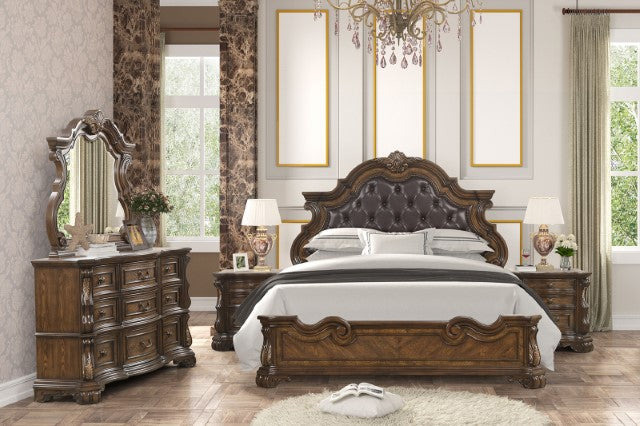 Leovanni 4 Pc Queen Bedroom Set Brown - California Furniture (Coachella, CA)