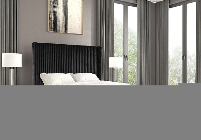 Cadwell E.King, Queen, & Full Bed White, Gray, & Black - California Furniture (Coachella, CA)