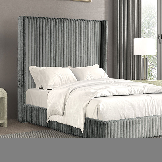 Cadwell E.King, Queen, & Full Bed White, Gray, & Black - California Furniture (Coachella, CA)